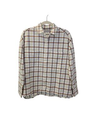 NWT Everlane The Flannel Boxy Button Down Shirt Size XS